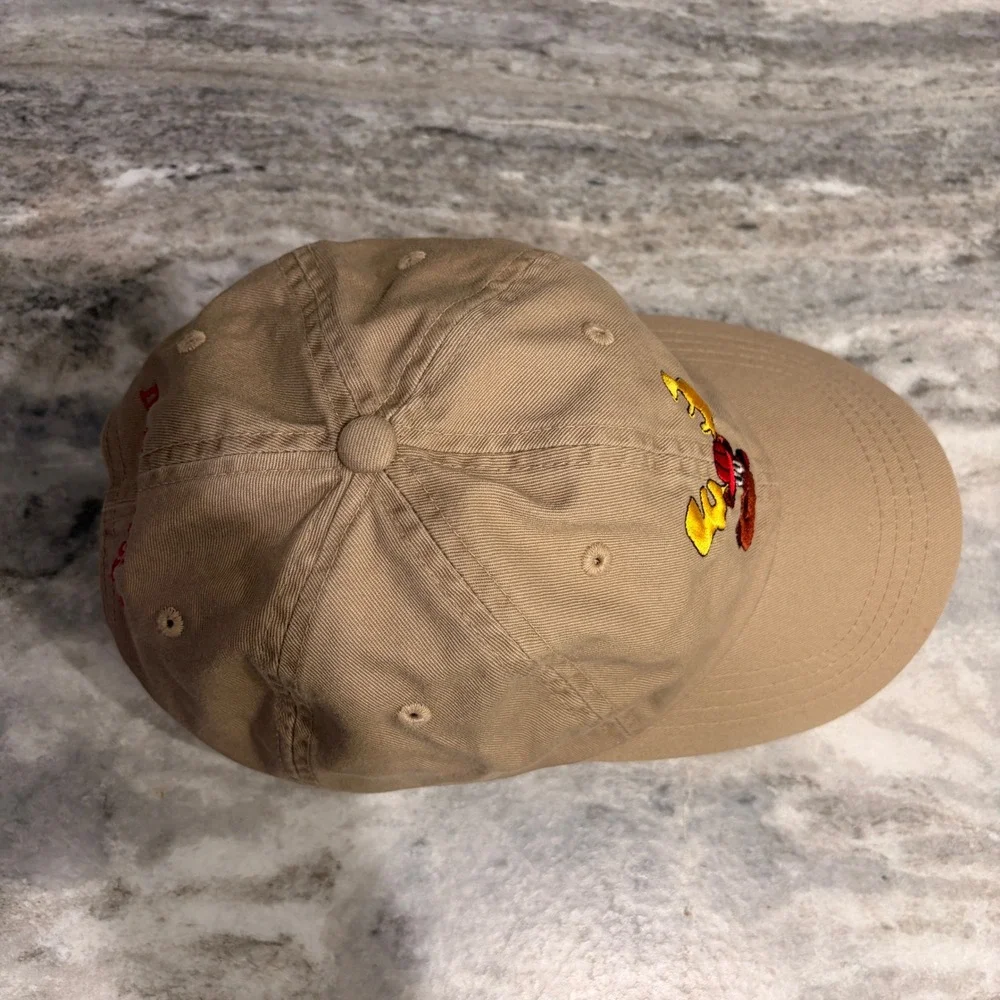 Cap America Moose Invitational Khaki Tan Baseball Hat Adjustable Strapback Cap